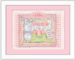 "Welcome Little Princess" Birth Art - Soft Pink & Grey - by Ronnies Design Studio