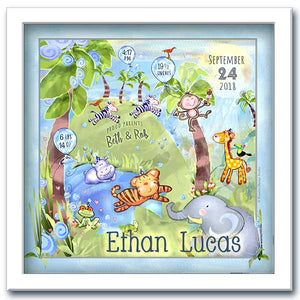 Jungle Party Personalized Wall Art