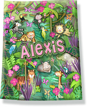 Happy Jungle Animals Blanket - Baby and Toddler