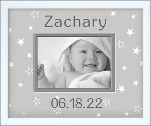 Personalized Newborn Picture Frame Starry Sky with baby's name and date of birth